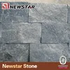 natural black quartzite tile,black stone wall facade tiles