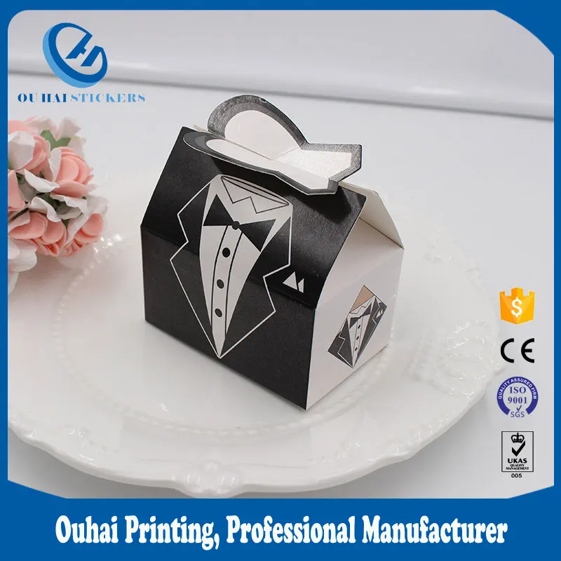 2017 glossy lamination foldable small gift box packaging for