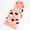 Dog Hoodies Pink Cute Dog Sweatshirt Soft Cotton Pup Pullover ,Dog Tops for Dogs , cats