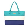 Customized Women Canvas Stripe Handbag Summer Beach Shoulder Bags Messenger Tote Hand Bag