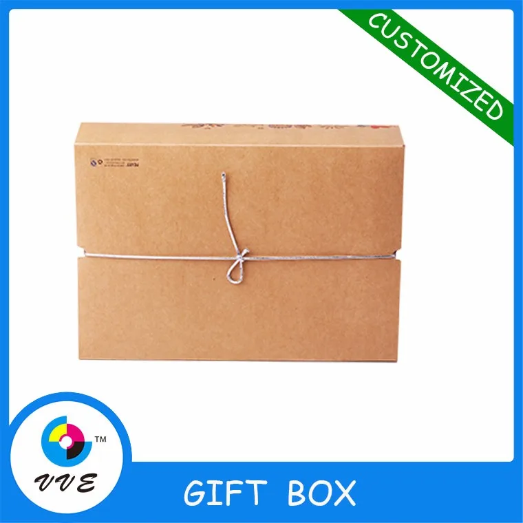 custom drawer style brown kraft paper gift box