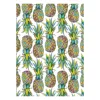 Pineapple digital printing 100% cotton reusable kitchen dish cloth tea towel 3 pcs set