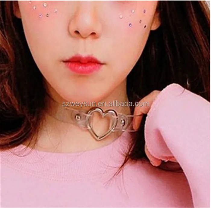 Fashion punk Jewelry sweet heart Necklace, Clear Transparent PU Leather Choker Punk Goth 100% Handmade Collar Necklace
Fashion punk Jewelry sweet heart Necklace, Clear Transparent PU Leather Choker Punk Goth 100% Handmade Collar Necklace