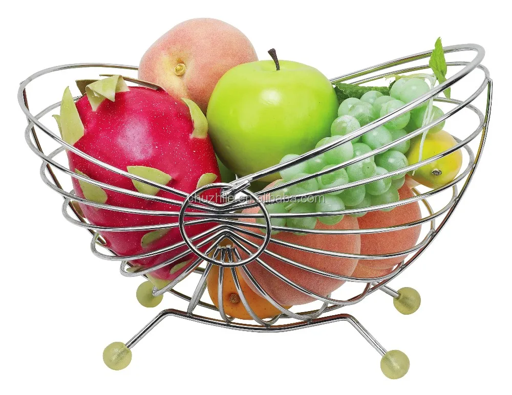 custom wholesale wedding gift metal wire decorative fruit basket
