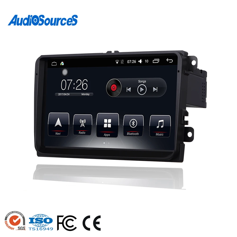 Factory direct 9inch touch screen 1 din android 6.0 stereo car dvd player for vw universal