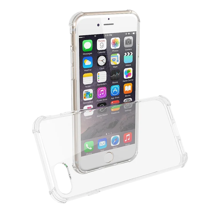 Silicone Mobile Phone Case Transparent Hybrid Tpu Bumper And Hard Anti