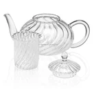 Advanced Production Line Manufacturer Pretty glass Teapot