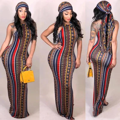 Sexy Multicolor Striped Printed Off Shoulder Sleeveless Dress women 2019 African suit and sexy stripes Bohemian print dress
Sexy Multicolor Striped Printed Off Shoulder Sleeveless Dress women 2019 African suit and sexy stripes Bohemian print dress
