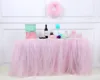 Handmade Tulle Mesh Tutu Table Skirt for Princess Party Wedding Birthday Party Baby Shower Decoration Table Skirting