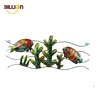 Colorful Hanging Fish Outdoor Metal Wall Art Decor