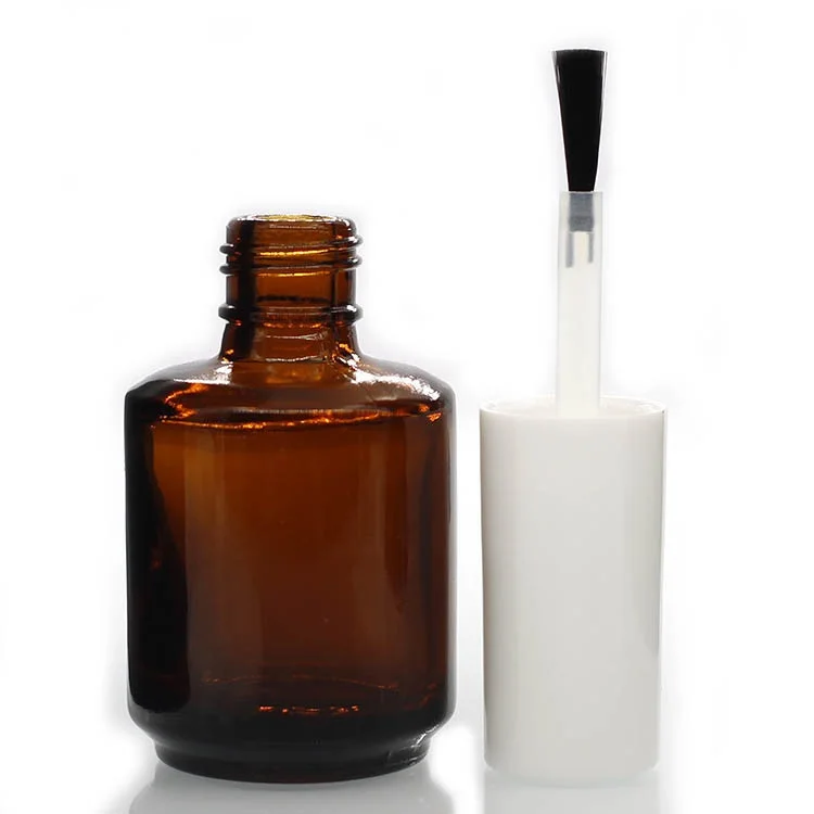 customizable 5ml 8ml 10ml 15ml amber nail polish glass bottle