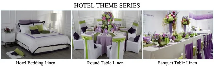 5 Star Hotel Linen Luxury Embroidered Round Wedding Table Cloth