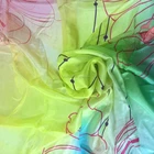 Howmay digital print silk fabric chiffon for scarf, dress, shirt, decoration