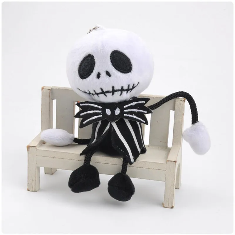 2017 New Jack Plush Toys The Nightmare Before Christmas Jack Skeleton Peluche Pendants Movie Cartoon Dolls Gift 10pcs 12cm  (4)