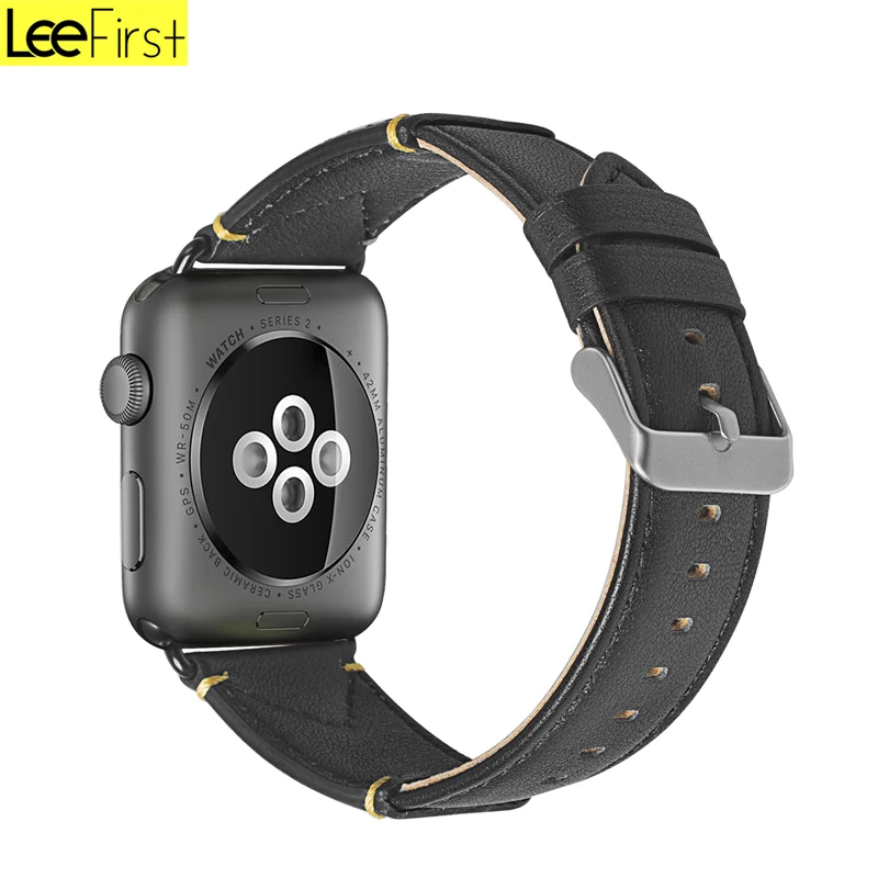 Leefirst Napa Leather High Quality Strap For Apple Watch Bands 38 mm 42 mm Fashion Style, Black
Leefirst Napa Leather High Quality Strap For Apple Watch Bands 38 mm 42 mm Fashion Style, Black