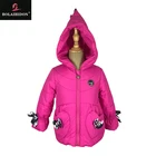 Girls Solid Color Jackets Coat With Hooded