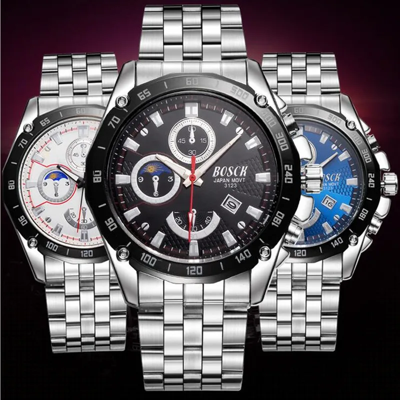 New Design Male Business Wrist Watch Stainless Steel Strap Quartz Date Military Waterproof Luxury Bosck Men Watch Cheap Price
New Design Male Business Wrist Watch Stainless Steel Strap Quartz Date Military Waterproof Luxury Bosck Men Watch Cheap Price