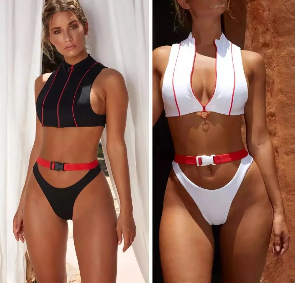 bikini zipper sports swimwear push up white swimsuit female shirt high waist bathing suit women bathers brazilian bikinis
bikini zipper sports swimwear push up white swimsuit female shirt high waist bathing suit women bathers brazilian bikinis