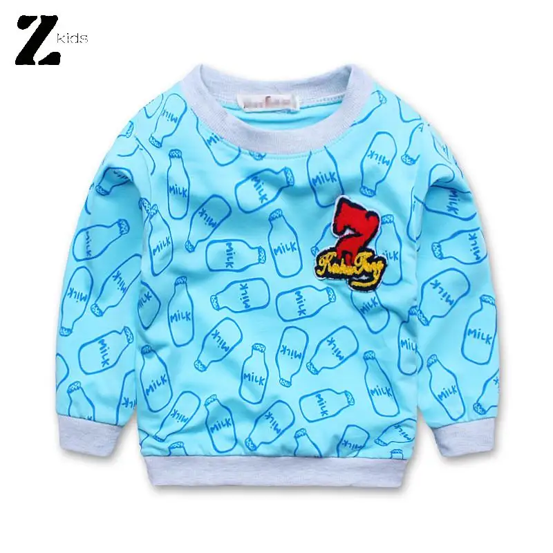 High Quality Cotton Long Sleeve Children T Shirts Girls Boys Unisex Tops Fashion Print Kids Spring Autumn Fall Clothes 2015