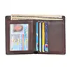 Vintage ,Taned leather Mens Slim Bifold Wallet RFID Thin Front Pocket Wallet Genuine Leather