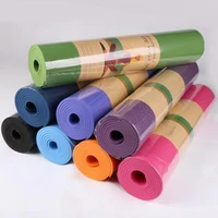 

Wholesale nontoxic antislip lightweight high density Yoga Mat Private Label Good Quality Eco Friendly Yoga Mat tpe 6mm one layer