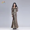 2019 hot selling long dress fashion ladies v neck evening dress