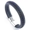 2018 Jewelry Hand-knitted Multi-layer Stainless Steel Leather Bracelet For Men