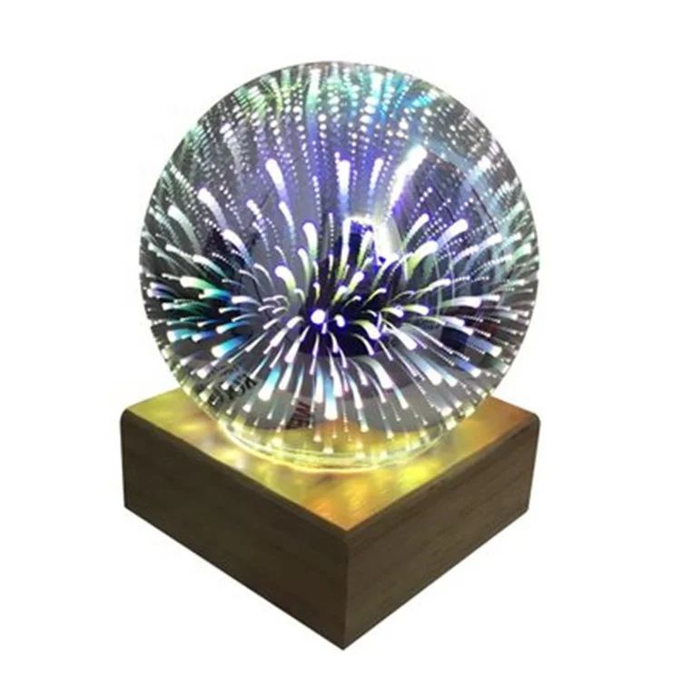 Firework 3D LED Magic Glass Ball Night Light