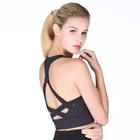 China professional yoga wear factory whole sale price hot girls fitness tank tops custom made plus size sports bra