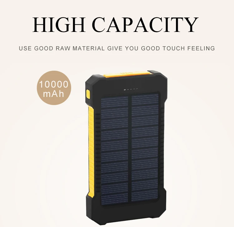 high quality slim powerbank 10000mah, waterproof solar panel power bank 10000 mah - ANKUX.COM
