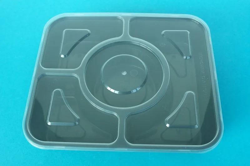 Cheap Black 4 Compartments Disposable Plastic Food Trays With Lids Buy Disposable Plastic Food