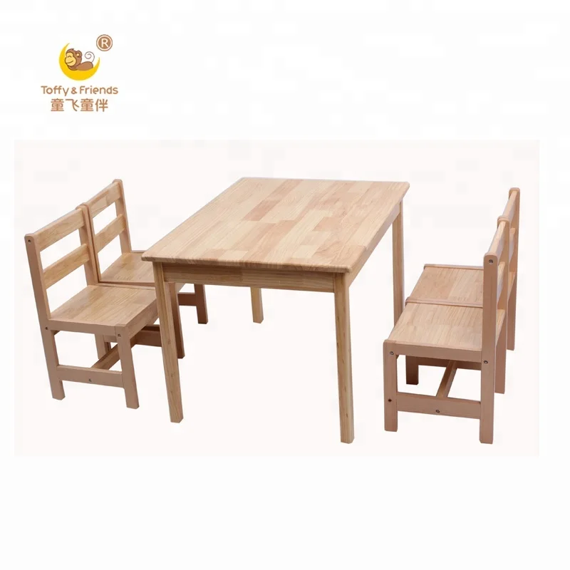 kids wooden table and 4 chairs