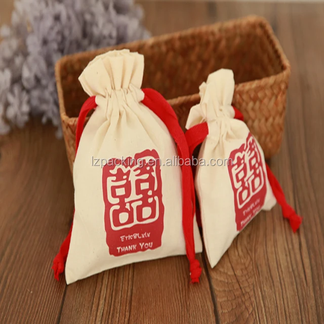 small jute gift pouch bag for candy