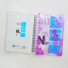 2018 fancy pvc liquido glitter copertina del libro