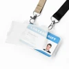 Huacheng Horizontal Direct Sale Rigid Badge ID Card Holder Plastic