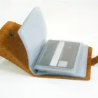 High Capacity Custom Design Common Used Leather Cover PVC Card Holder Case