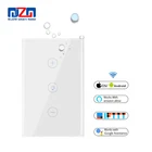 Wifi Smart Wall Touch Dimmer Light Switch US Standard Tuya APP Remote Control Works with Amazon Alexa and Google Assistant