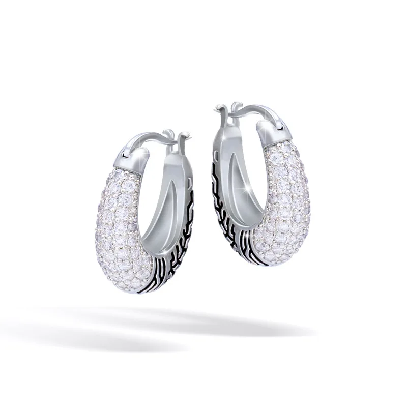CAOSHI New Style Luxury U-shaped Vintage Earrings Ladies Silver Earrings Inlaid Zircon Black Hoop Earrings
CAOSHI New Style Luxury U-shaped Vintage Earrings Ladies Silver Earrings Inlaid Zircon Black Hoop Earrings