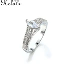 Relair new arrived valentine's day gift women jewelry 925 sterling silver cz diamond engagement ring