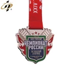 Design your own logo custom finisher taekwondo silver award medal