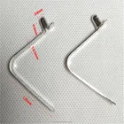 Custom Nickle Plated Metal V Shaped Flat Spring Clip Button For Tube