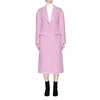 New fashion winter clothes brushed Pastel Blue women's long wool winter coat