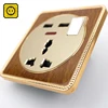 Universal Wall Socket 2 USB Charge Ports 3 Pins 1 Gang Luxury Power Outlet for US UK EU Electric Port