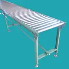 Industrial gravity roller table with adjust feet
