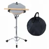 Practice Pad Percussion Set Double Sides Buddle with Stand Sticks Bag Grey 12" Silent Snare Drum
