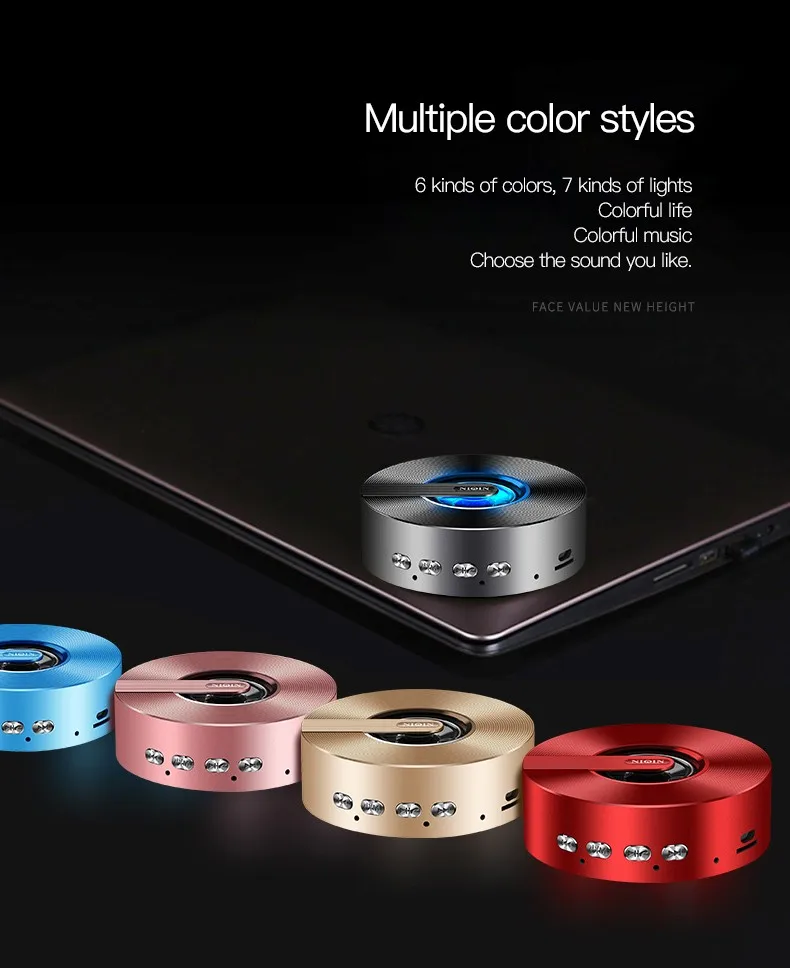 Ultimate version bluetooth speaker bass stereo mini outdoor colorful Mini portable with LED lights hot sell shenzhen - ANKUX.COM