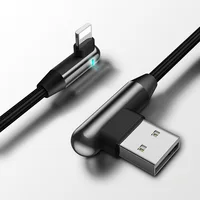 CAFELE New 90 Degree L-shaped Right Angle Blue LED Light Game Lightn Long Metal USB Charging Cable for iPhone 5/6/7/8/9 plus
CAFELE New 90 Degree L-shaped Right Angle Blue LED Light Game Lightn Long Metal USB Charging Cable for iPhone 5/6/7/8/9 plus