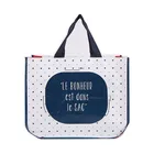 Portable fashion laminated exhibition gifts shopping tote bag eco reusable non woven promotional bag logo