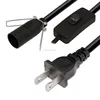 Salt Lamp usa 2 pin plug to E12 socket with 303 Switch Power Cord