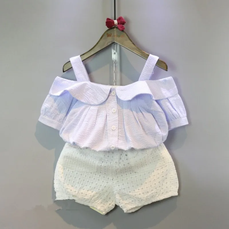 New Designer Children Clothes Kids wear Off Shoulder Short Sleeve Summer Shirts, As picture
New Designer Children Clothes Kids wear Off Shoulder Short Sleeve Summer Shirts, As picture